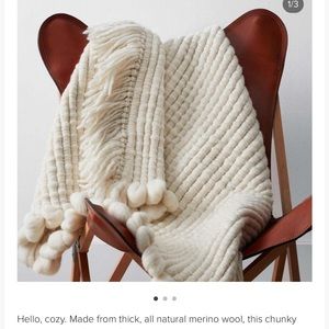 CITIZENRY CELESTE CHUNKY WOOL THROW- NEW (only used for photos)